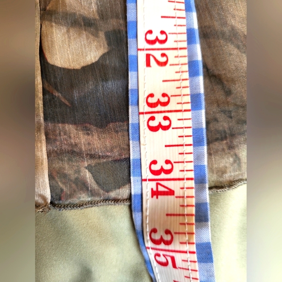 4 for $30 ๐ Red Coral sheer button-up blouse ruffle bottom half sleeve NWOT XXL - Picture 9 of 9